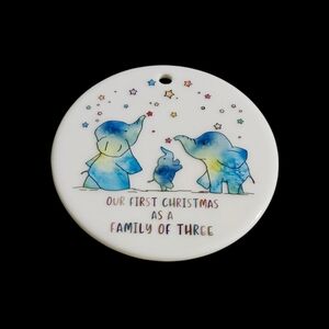 1st Christmas Of A Family Of 3 Ornament